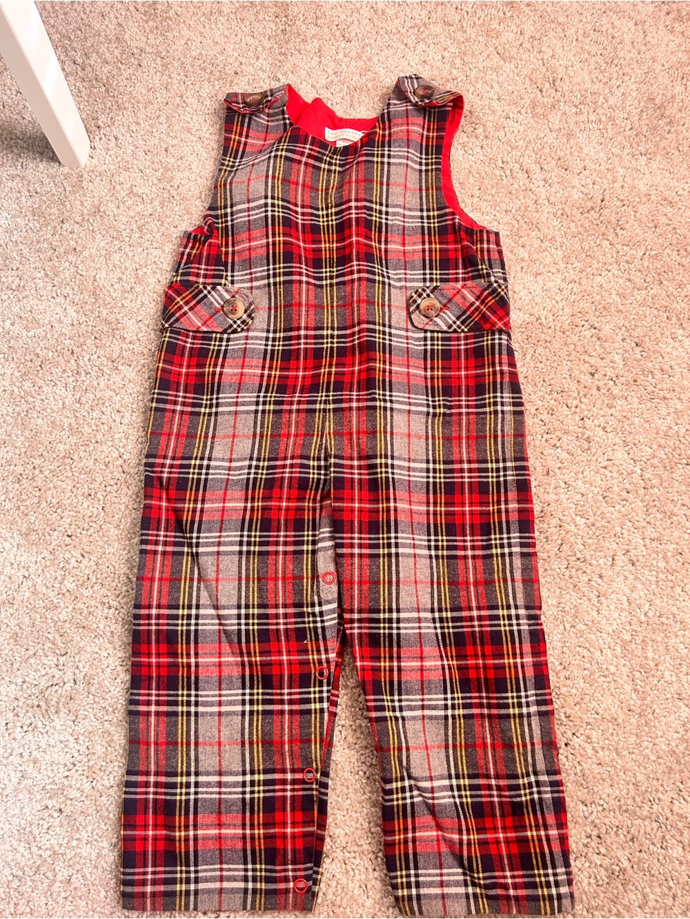 The Beaufort Bonnet Company Red Plaid Overalls